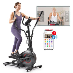 Sunny Health & Fitness Pro Smart Magnetic Elliptical Trainer with 16 Inches Stride - SF-E323038