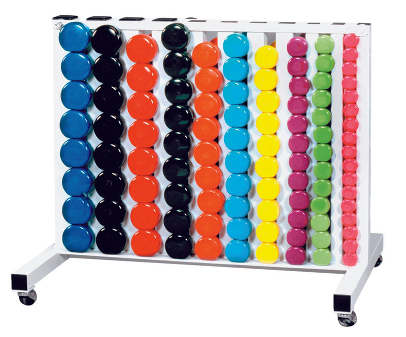 York Barbell Vinyl Round Club Pack - Multi-colored - 60 Pair Set  (INCLUDES RACK - 69032) 15011