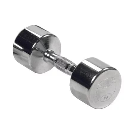 5 lb Professional Chrome Dumbbell w/ Ergo Grip (Solid Steel)