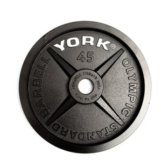 45 lb YORK 2" "Legacy" Cast Iron Precision Milled Olympic Plate