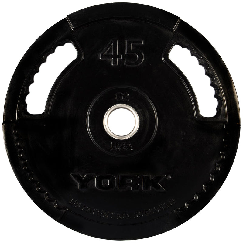 45 lb.    G2 Dual Grip Thin Line Rubber Encased Olympic Plate