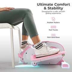 Sunny Health & Fitness Pink Smart Portable Magnetic Under Desk Elliptical - P2420