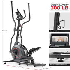 Sunny Health & Fitness Pro Smart Magnetic Elliptical Trainer with 16 Inches Stride - SF-E323038