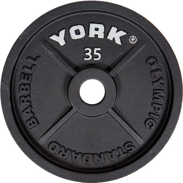 35 lbs. Int'l Cast Iron Olympic Plate - Black