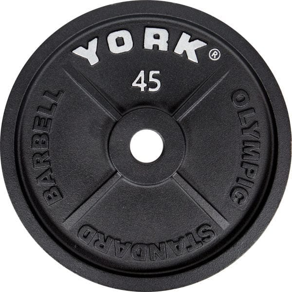 45 lbs. Int'l Cast Iron Olympic Plate - Black