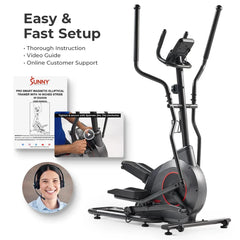 Sunny Health & Fitness Pro Smart Magnetic Elliptical Trainer with 16 Inches Stride - SF-E323038