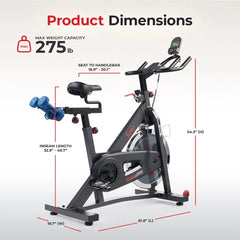 Sunny Health & Fitness Smart Pro Indoor Cycling Exercise Bike - SF-B901SMART