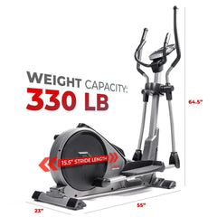 Sunny Health & Fitness Pre-Programmed Elliptical Trainer - SF-E3912