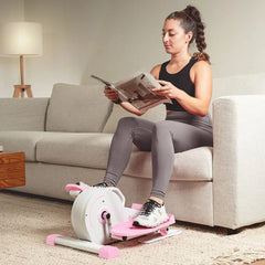 Sunny Health & Fitness Pink Under Desk Elliptical Machine - P2030