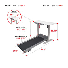 Sunny Health & Fitness Treadmill with Detachable Automated Desk - SF-TD7884