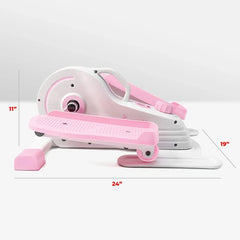 Sunny Health & Fitness Pink Under Desk Elliptical Machine - P2030