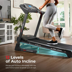 Sunny Health & Fitness Premium Smart Treadmill with Auto Incline - SF-T7515SMART