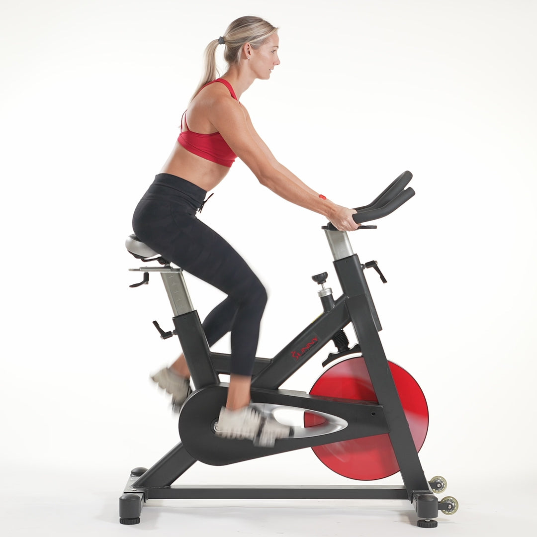 Sunny Health & Fitness Evolution Pro Magnetic Belt Drive Indoor Cycling Bike