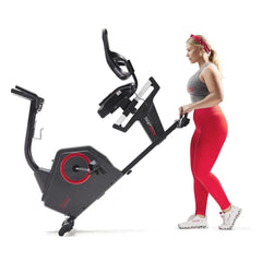 Sunny Health & Fitness Premium Magnetic Resistance Smart Recumbent Bike with Exclusive SunnyFit® App Enhanced Bluetooth Connectivity - SF-RB4850SMART