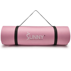 Sunny Health & Fitness Premium 1/2-Inch Extra Thick Exercise Yoga Mat - Pink-SF-EM03-PK