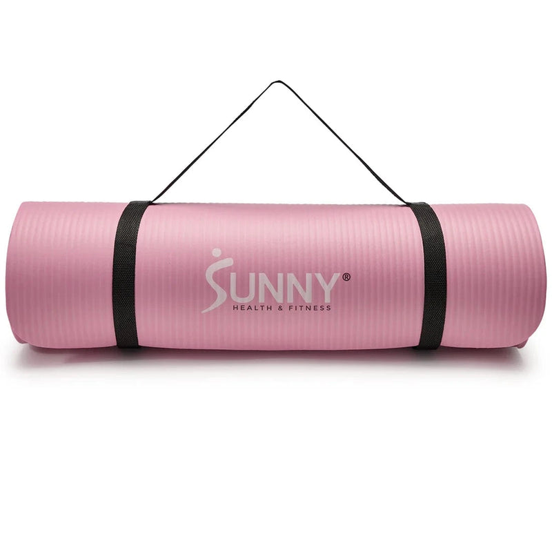 Sunny Health & Fitness Premium 1/2-Inch Extra Thick Exercise Yoga Mat - Pink-SF-EM03-PK