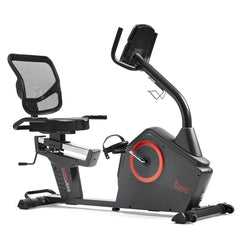 Sunny Health & Fitness Premium Magnetic Resistance Smart Recumbent Bike with Exclusive SunnyFit® App Enhanced Bluetooth Connectivity