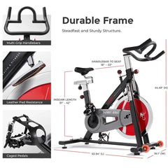 Sunny Health & Fitness SF-B1002 Belt Drive Indoor Cycling Bike