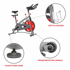 Sunny Health & Fitness SF-B1423 Belt Drive Indoor Cycling Bike