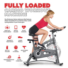 Sunny Health & Fitness Magnetic Belt Drive Indoor Cycling Bike - SF-B1877