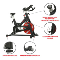 Sunny Health & Fitness Evolution Pro II Magnetic Belt Drive Indoor Cycling Bike - SF-B1986