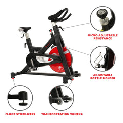 Sunny Health & Fitness Evolution Pro Magnetic Belt Drive Indoor Cycling Bike