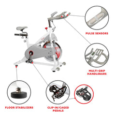 Sunny Health & Fitness Magnetic Belt Drive Premium Indoor Cycling Bike - SF-B1876