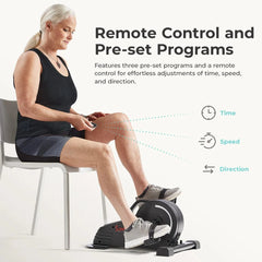 Sunny Health & Fitness Motorized Smart Under Desk Bike for Legs and Arms - SF-B0960SMART