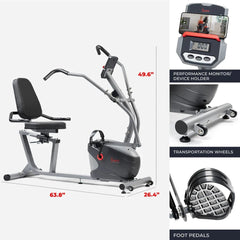 Sunny Health & Fitness Performance Interactive Series Recumbent Bike - SF-RB420032