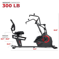 Sunny Health & Fitness Smart Recumbent Cross Trainer Elliptical Exercise Bike – SF-RB4886 SMART