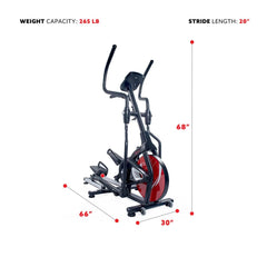 Sunny Health & Fitness Stride Zone Elliptical - SF-E3865