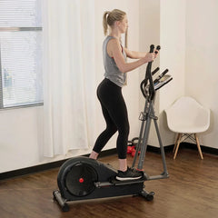 Sunny Health & Fitness Essentials Series Magnetic Smart Elliptical with Exclusive SunnyFit® App Enhanced Bluetooth Connectivity - SF-E322002