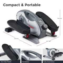 Sunny Health & Fitness Smart Portable Magnetic Under Desk Elliptical - SF-E323017