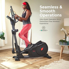 Sunny Health & Fitness Premium Elliptical Exercise Machine Smart Trainer with Exclusive SunnyFit® App Enhanced Bluetooth Connectivity - SF-E3912SMART