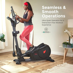 Sunny Health & Fitness Premium Elliptical Exercise Machine Smart Trainer with Exclusive SunnyFit® App Enhanced Bluetooth Connectivity