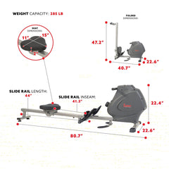Sunny Health & Fitness SPM Magnetic Rowing Machine SF-RW5801