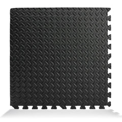 Sunny Health & Fitness ½ inch Thick Puzzle Exercise Mat - Black - SF-EM01-BK