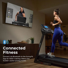 Sunny Health & Fitness Energy Flex Motorized Auto Incline Smart Treadmill - SF-T7724SMART