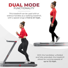 Sunny Health & Fitness Helius Lite Smart Brushless Motor Treadpad Treadmill - SF-T722051